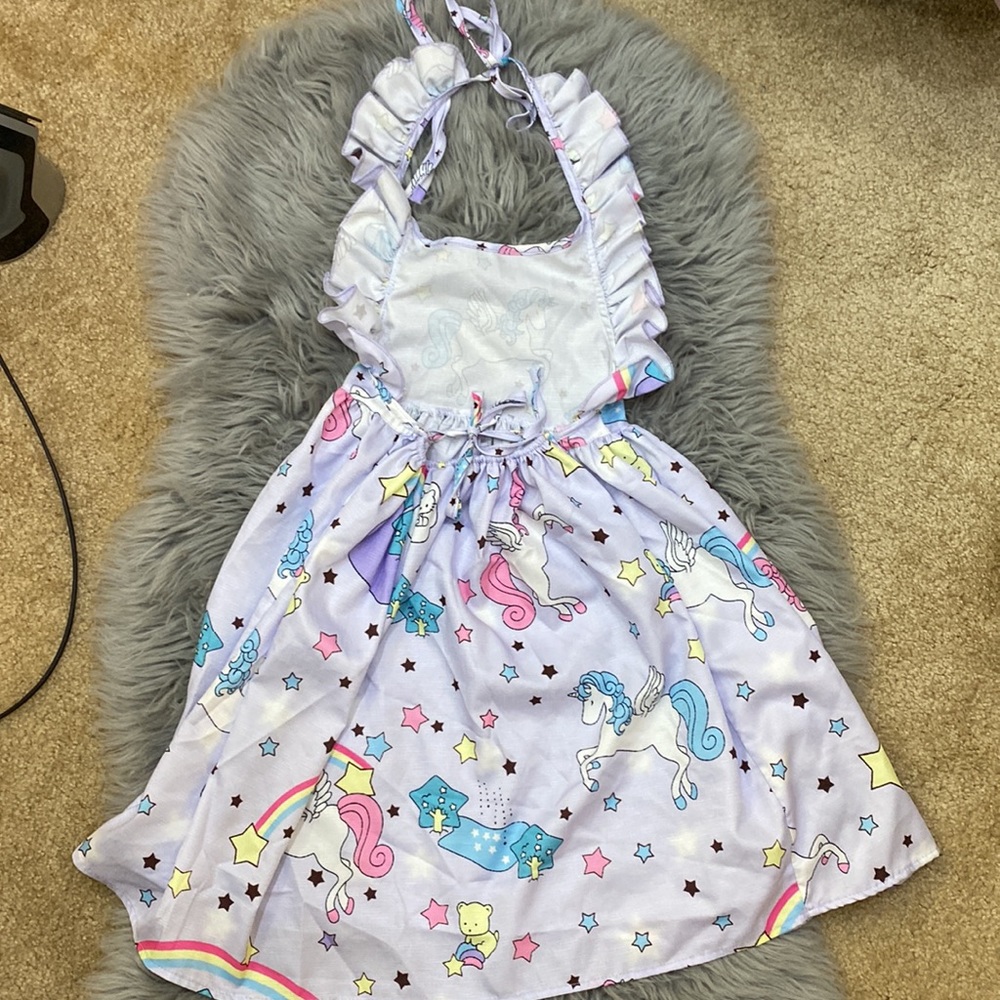 Open back unicorn dress ruffles - Picture 4 of 4